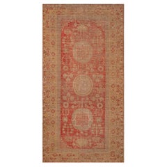 Vintage Mid-19th Century Handwoven Wool Khotan Rug