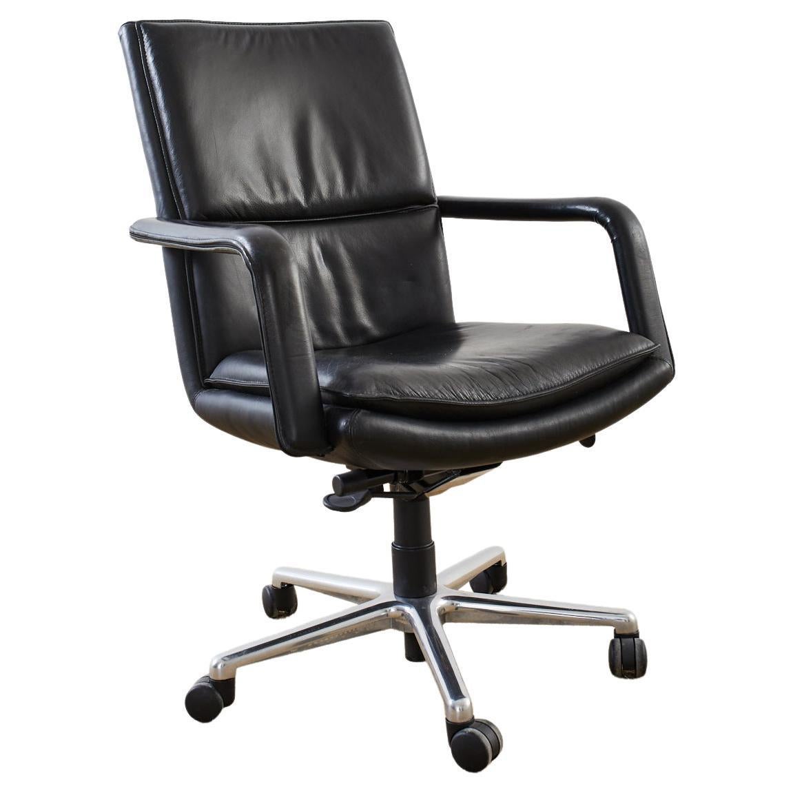 Keilhauer Elite 597 Executive Office-Sessel aus schwarzem Leder