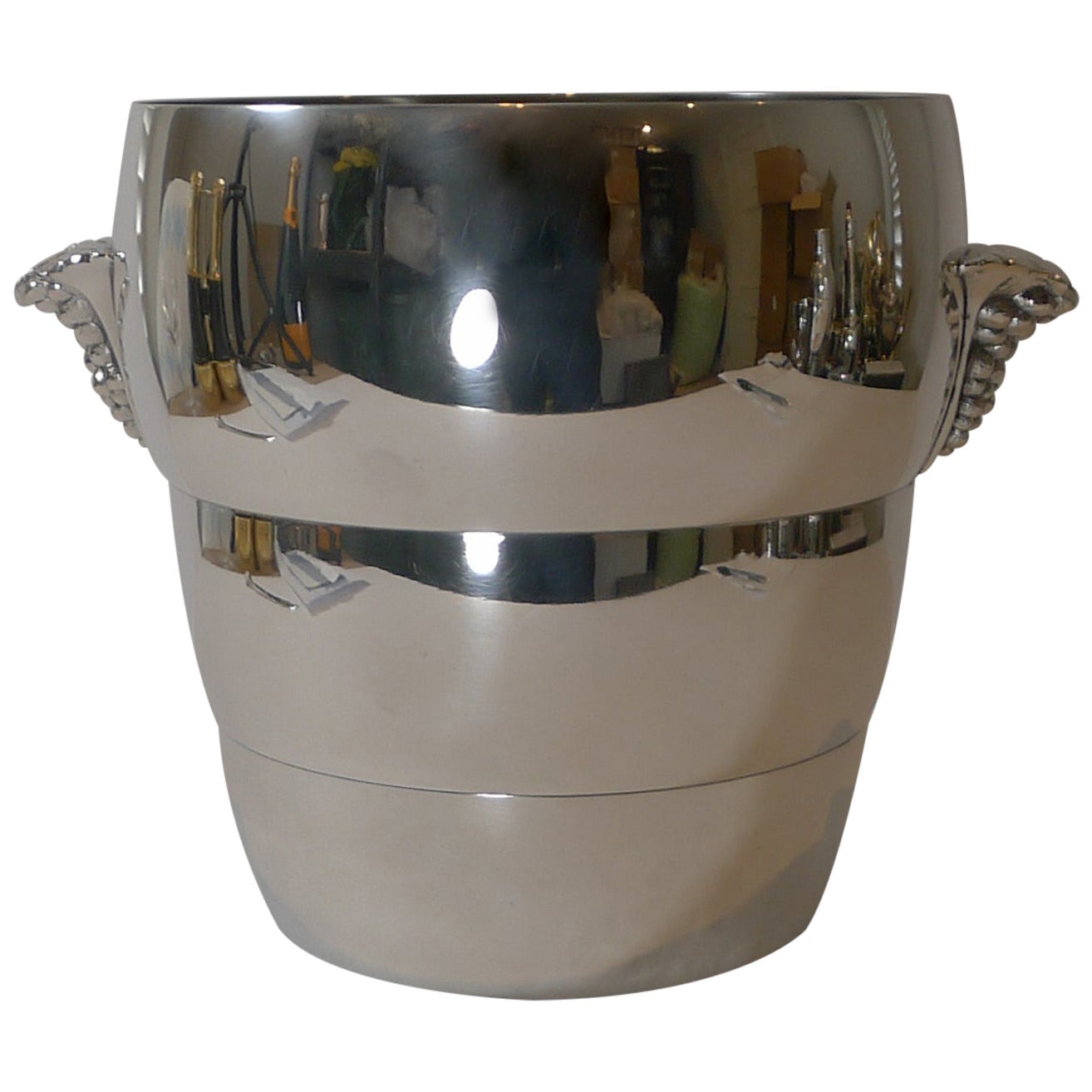 Art Deco French Silver Plated Champagne Bucket / Wine Cooler c. 1930