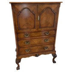 Antique Quality Burr Walnut Chest on Stand