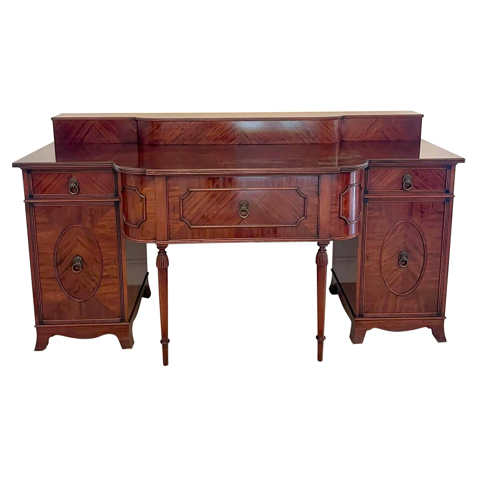 Outstanding Antique Edwardian Mahogany Sideboard by Goodall of Manchester For Sale