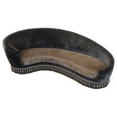 Federico Munari Italian Mid-Century Curved Sofa, Mid 50's