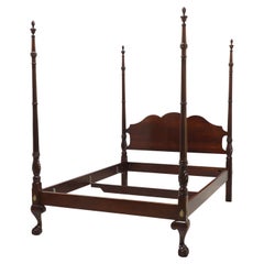 STATTON Old Towne Cherry Chippendale Style Queen Four Post Bed