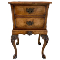 Antique Quality Burr Walnut Lamp Stand