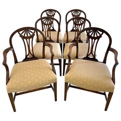 Set of Six Antique 19th Century Quality Carved Mahogany Dining Chairs