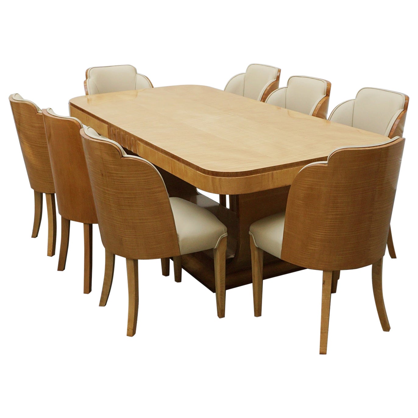 Art Deco Eight Seat Dining Suite by Harry & Lou Epstein
