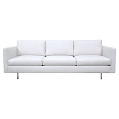 Milo Baughman White Sofa, Thayer Coggin 855 Design Classic