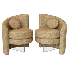Pair Asymmetrical Postmodern Lounge Chairs