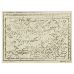 Interesting Antique Map of Tartary and Northeast Asia, 1749
