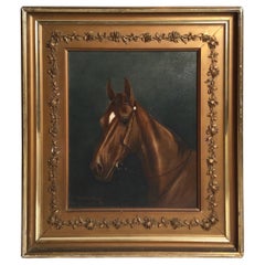 Portrait of a Horse Oil on Canvas by William Van Zandt