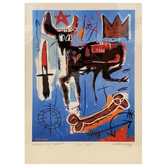 Americn Abstract Expressionist Lithograph, " Untitled Xl " Jean Michel Basquiat