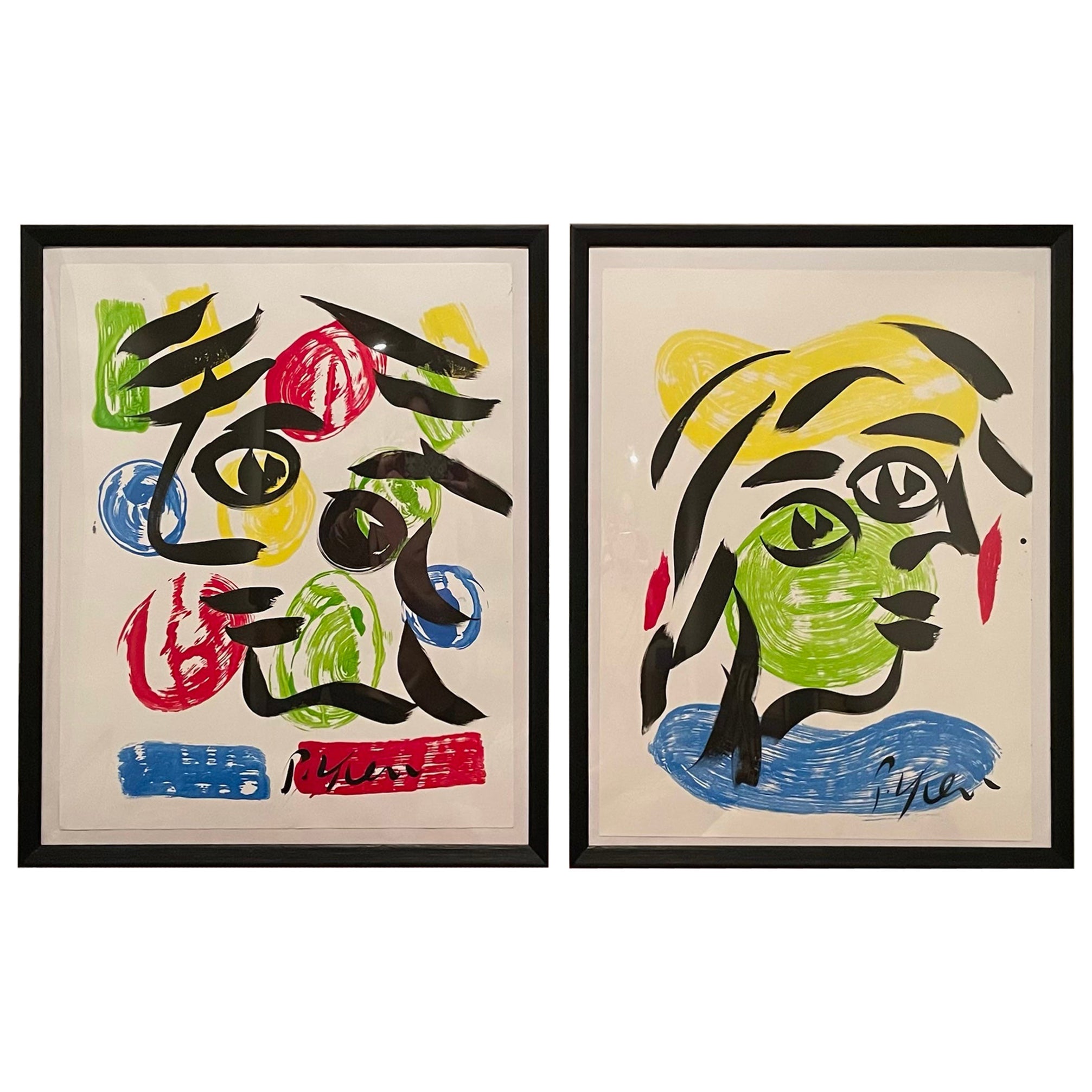Peter Keil Abstract Portraits, A Pair