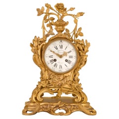Antique French Early 18th Century Louis XV Period Ormolu Clock