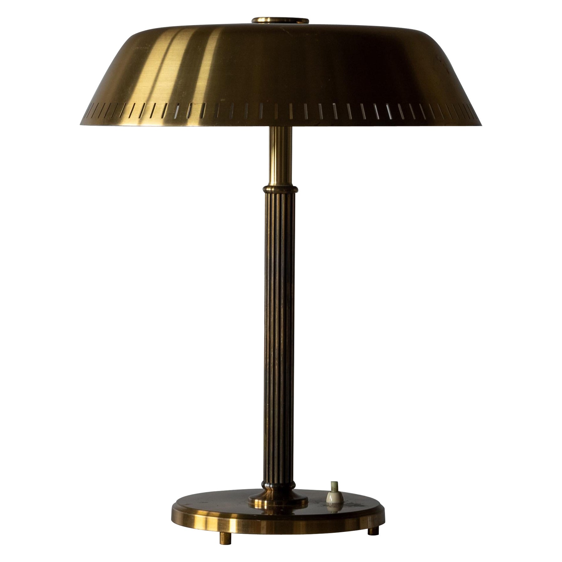 Böhlmarks 'Attribution', Table Lamp, Brass, Sweden, 1940s