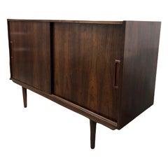 Vintage Danish Mid-Century Modern Rosewood Credenza or Record Cabinet