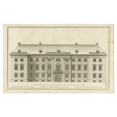 Pl. 40 Antique Print of Charlottenborg Palace, c.1790