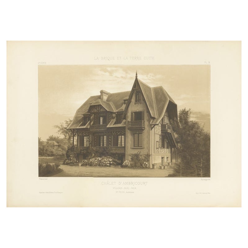 Pl. xi Châlet D'ambricourt, Chabat, c.1900 For Sale