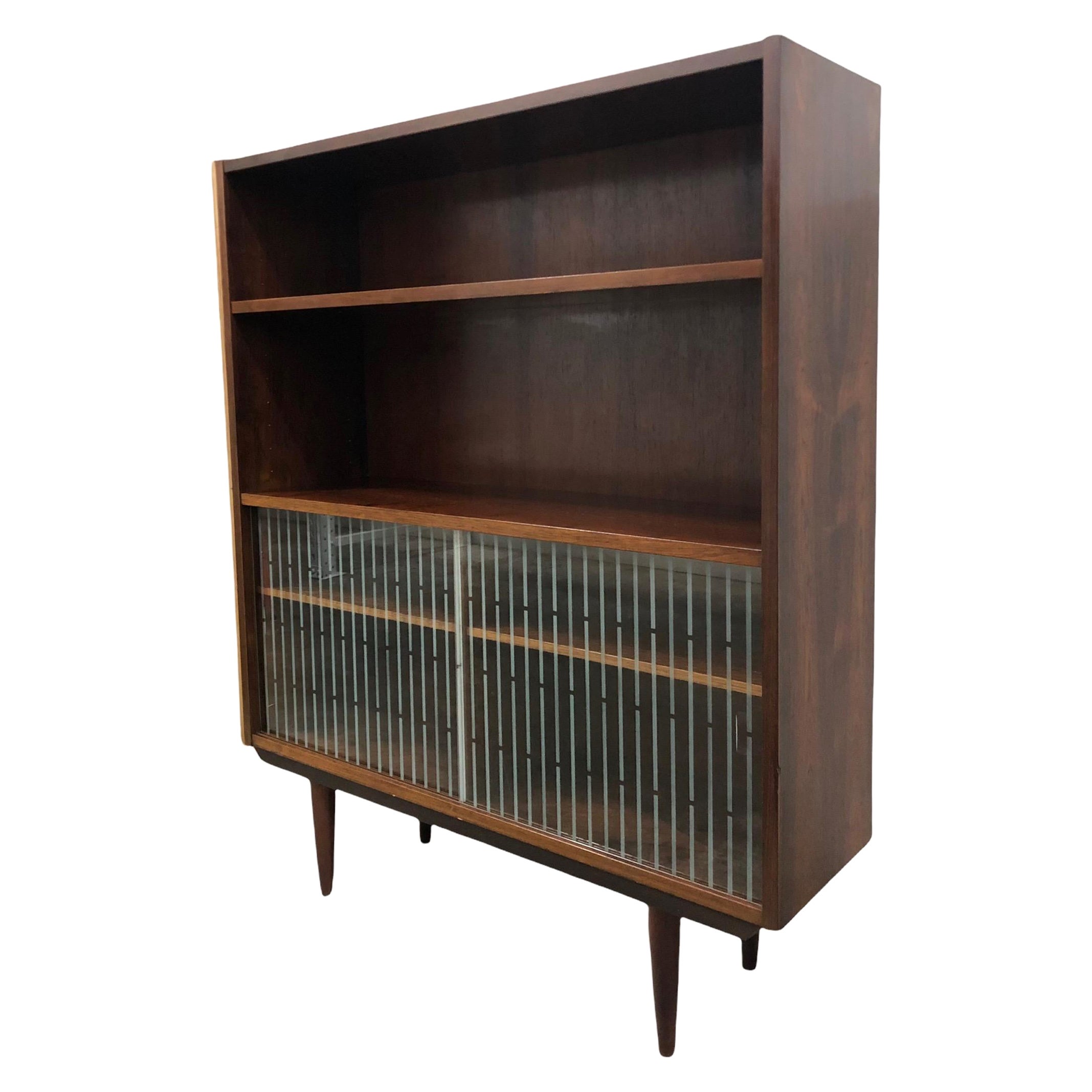 Vintage Danish Mid-Century Modern Rosewood Bookcase or Display Cabinet