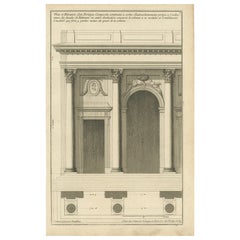 Pl. 5 Antique Architecture Print of a Composite Portico by Neufforge, c.1770