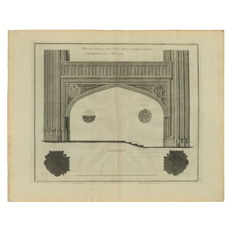 Plan et ascension du loft à coqs... Basire, 1790