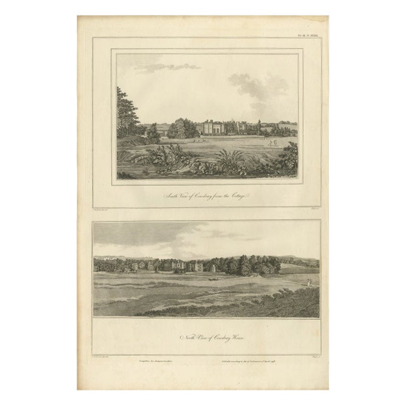 South View of Cowdray, Basire, 1796 For Sale
