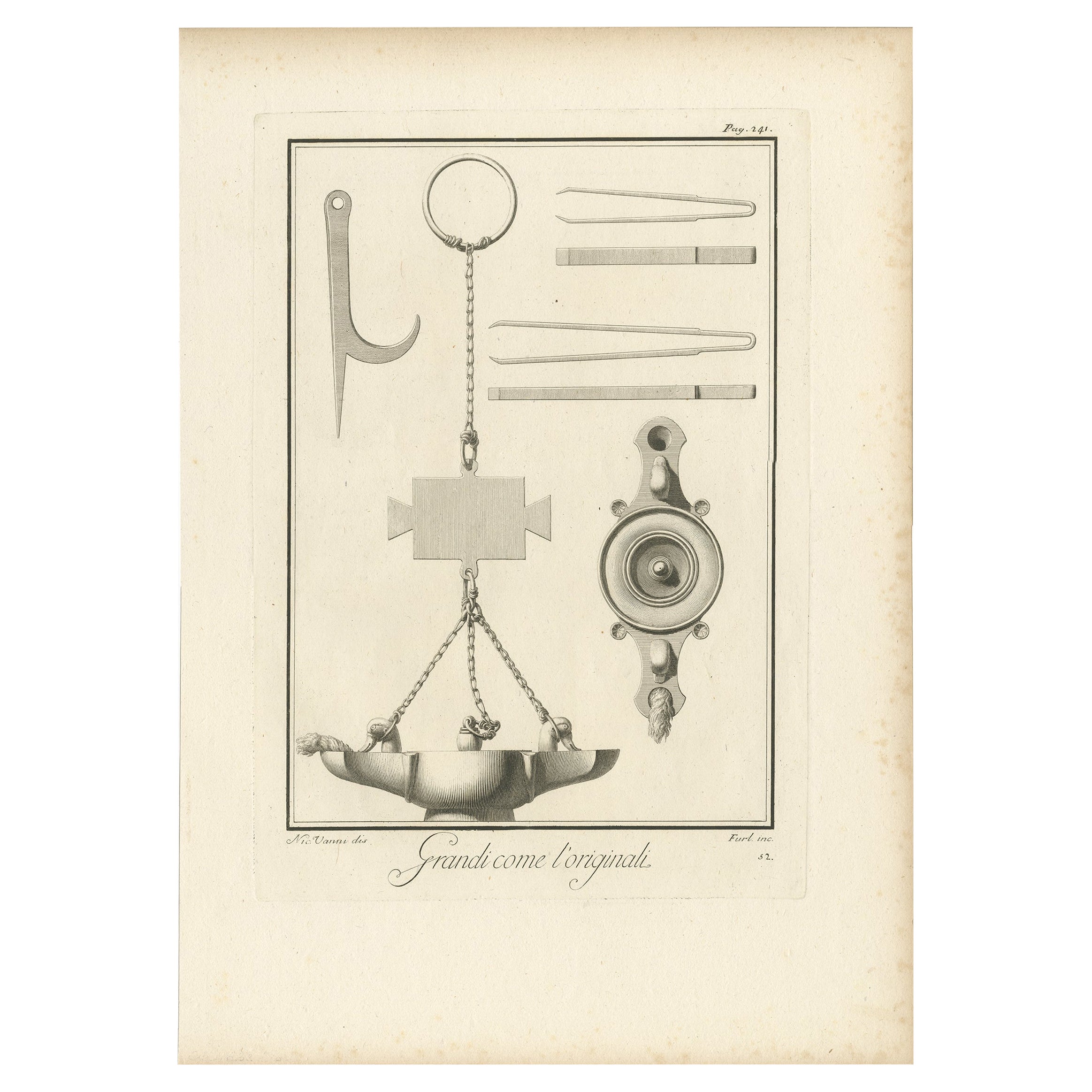 Monuments of Herculaneum Engraved by Bayardi, 1762 For Sale