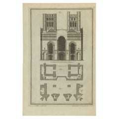 Antique Untitled Print Lincoln Cathedral ii, Basire, 1791