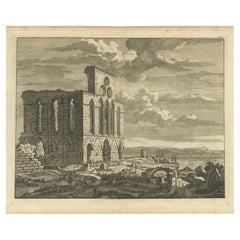 Antique Untitled Print of a Ruin, De Bruyn, c.1700