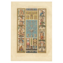 Pl. 53 Antique Print of Decorative Art in the Renaissance Period by Racinet, 186