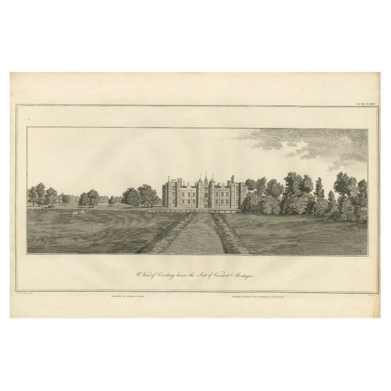 W. View of Cowdray (..) - Basire, 1796 For Sale