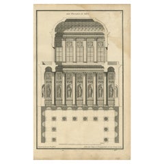 Pl. 6 Antique Architecture Print of the Design of a Lounge by Neufforge, c.1770