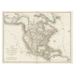 Antique Map of North America, 1821
