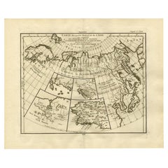 Antique Map of North and East Asia, 1751