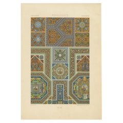 Pl. 65 Antique Print of Decorative Art in the Renaissance Period by Racinet, 1869