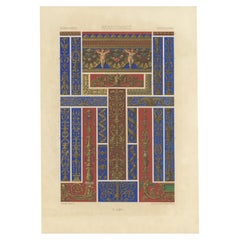Pl. 66 Antique Print of Decorative Art in the Renaissance Period by Racinet, 186