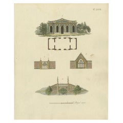 Pl. 67 Antique Print of Garden Architecture by Van Laar, 1802