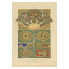 Pl. 88 Stampa antica di Art Decor nel XVIII secolo di Racinet, 1869