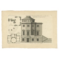 Pl. 9 Antique Print of the Casino of Lord Bruce by Le Rouge, c.1785