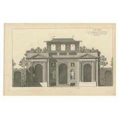 Pl. 9 Antique Print of the House of M. Morel by Le Rouge, c.1785