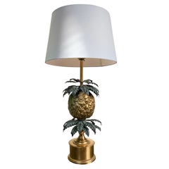 Maison Charles Gilt Bronze Pineapple Table Lamp 1960's