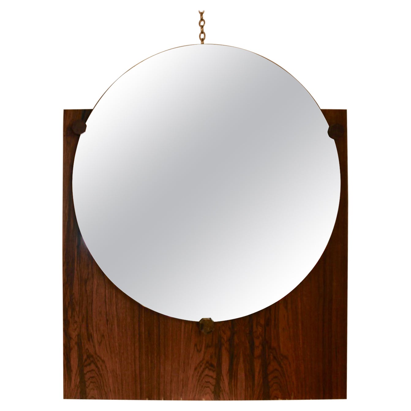 Italian Mirror, Rosewood, 1970 For Sale