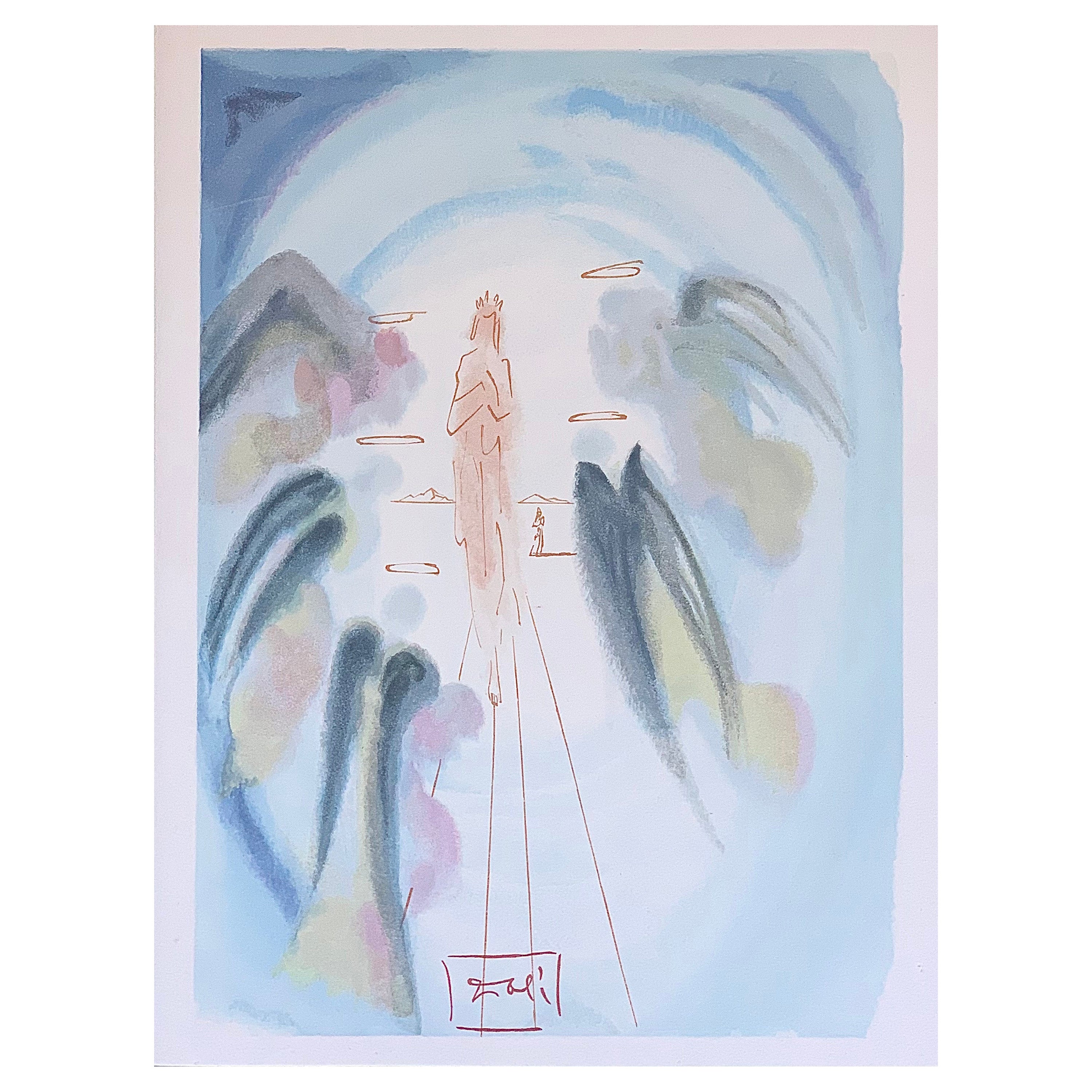 Salvador Dali « Heaven Canto 25 » Engraving Surrealist Mid XXth Century For Sale
