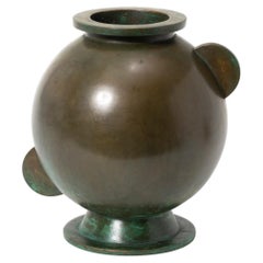Sune Bckstrm, Modernistische Vase aus Bronze, Art déco