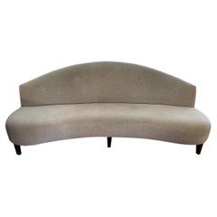 Vintage Sexy Donghia Mohair Curved Sofa