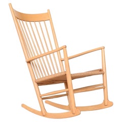 Hans Wegner J16 Rocking Chair Kvist Mobler A/S, Denmark, 1970