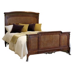Wide Parquetry Inlaid Antique Bed WK160