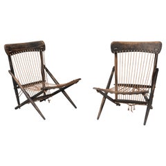Japanese Midcentury Rare pair of Maruni lounge chairs
