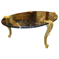 Early 20th C French Louis XV Gilt Bronze Legged Cocktail Table by PE Guerin