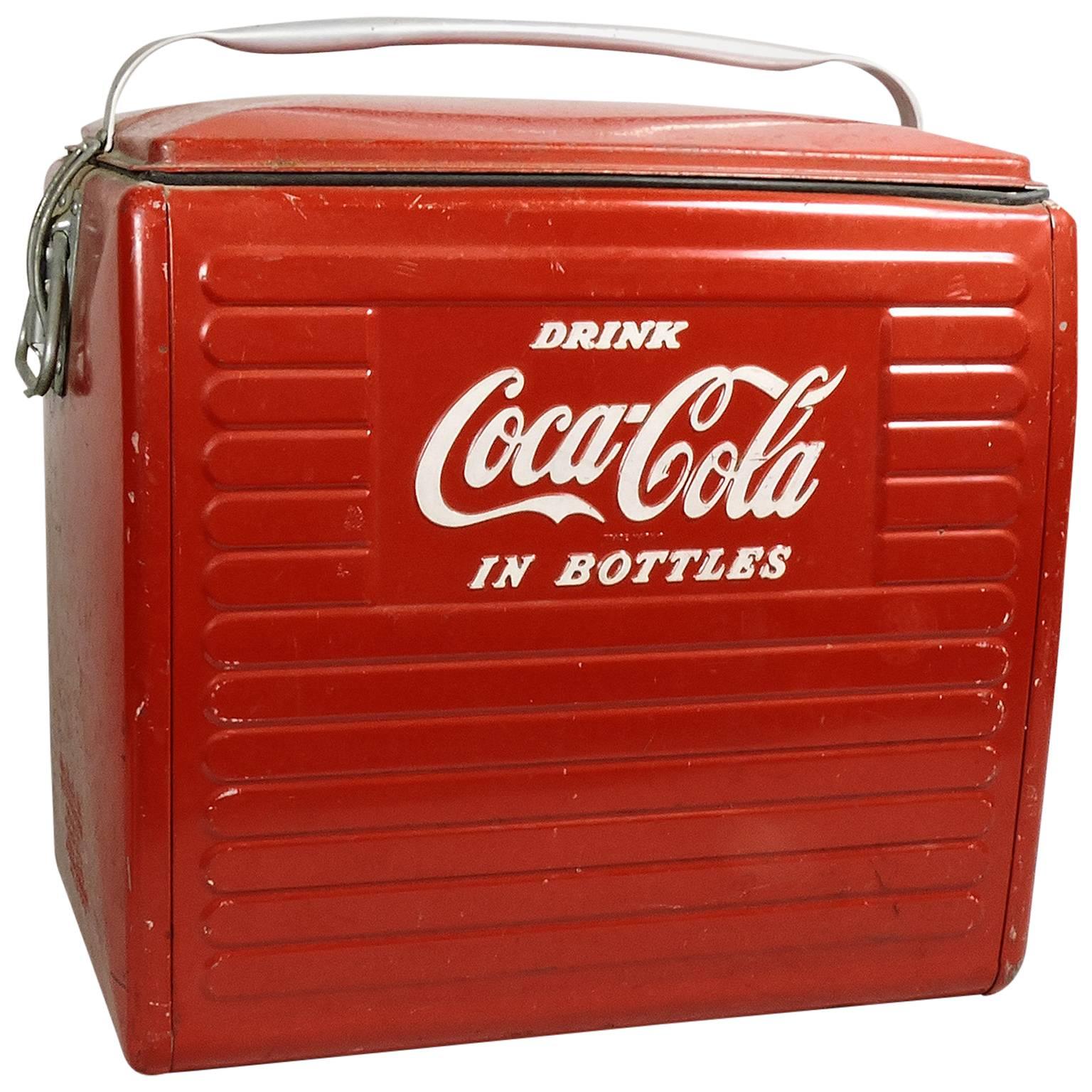 Vintage Drink Coca Cola in Bottles Picnic Cooler by Acton Mfg Co.