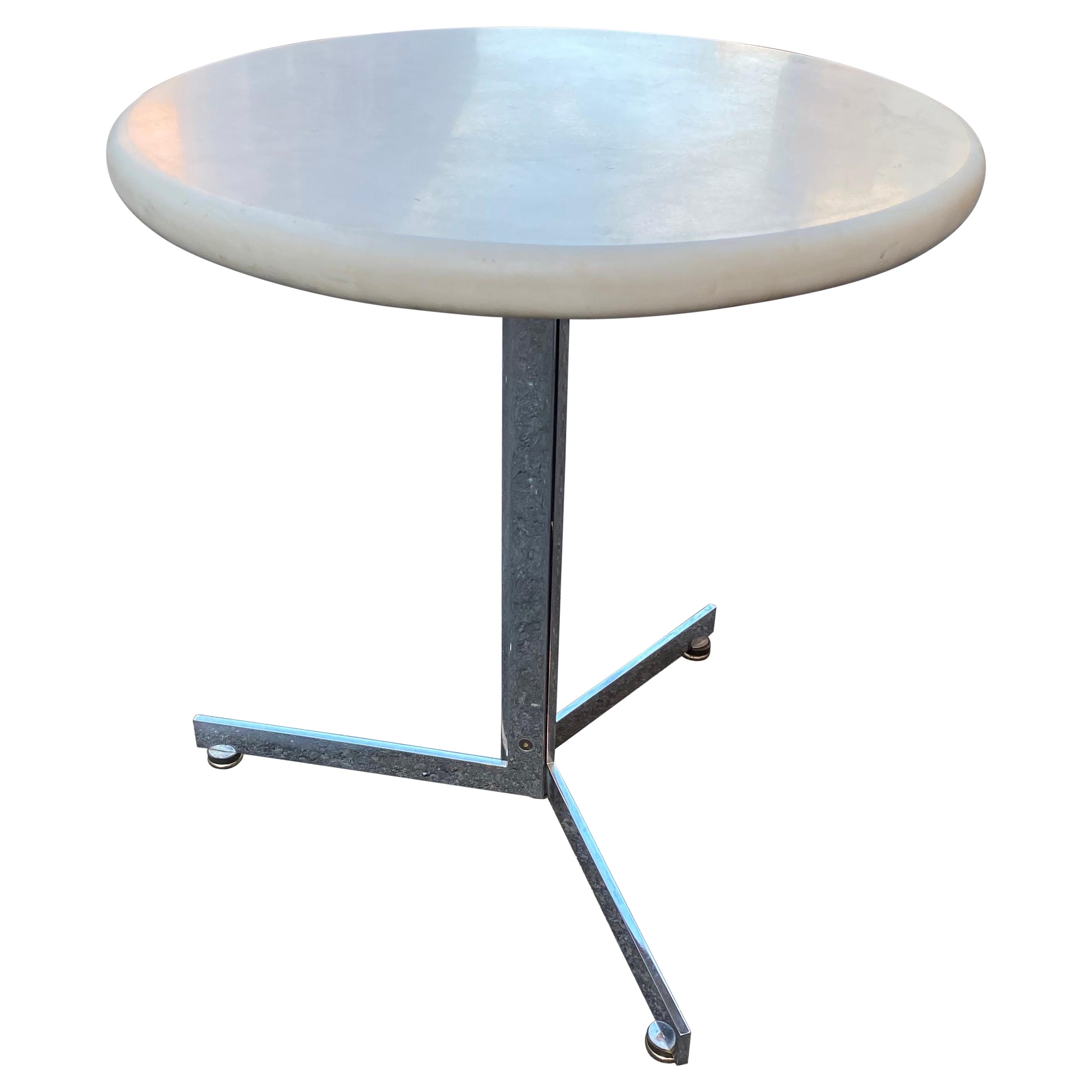 Hans Eichenberger Chrome and Marble Side Table